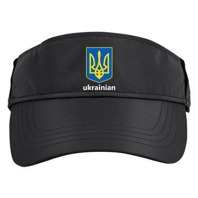 I Stand With Ukraine USA Support Ukrainian Pride Trident Adult Drive Performance Visor