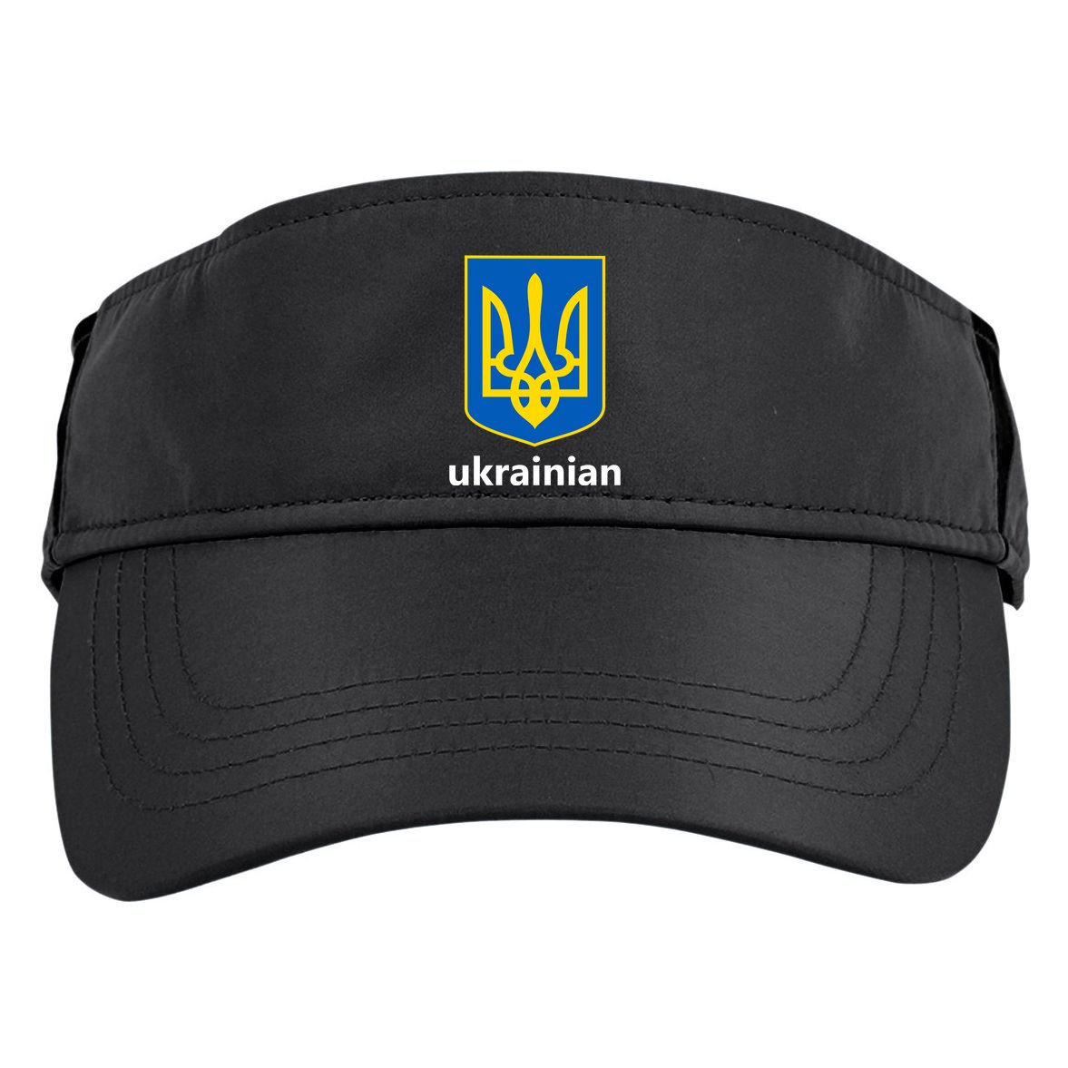 I Stand With Ukraine USA Support Ukrainian Pride Trident Adult Drive Performance Visor