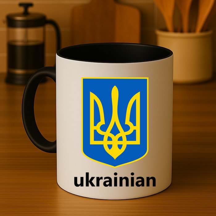 I Stand With Ukraine USA Support Ukrainian Pride Trident Mug