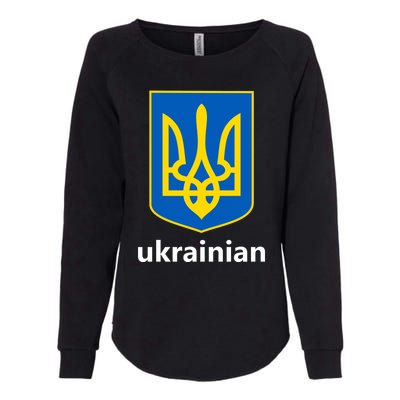 I Stand With Ukraine USA Support Ukrainian Pride Trident Womens California Wash Sweatshirt