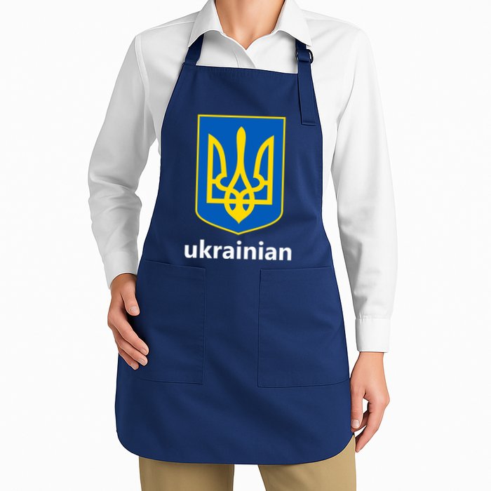 I Stand With Ukraine USA Support Ukrainian Pride Trident Apron