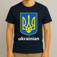 I Stand With Ukraine USA Support Ukrainian Pride Trident T-Shirt