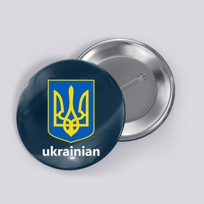 I Stand With Ukraine USA Support Ukrainian Pride Trident Button