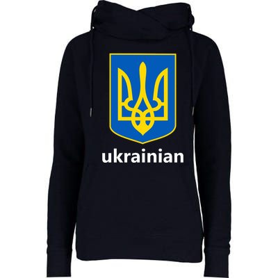 I Stand With Ukraine USA Support Ukrainian Pride Trident Womens Funnel Neck Pullover Hood