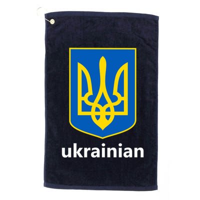 I Stand With Ukraine USA Support Ukrainian Pride Trident Golf Towel