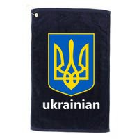 I Stand With Ukraine USA Support Ukrainian Pride Trident Golf Towel