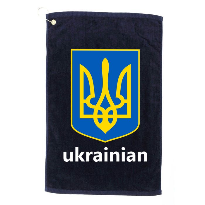 I Stand With Ukraine USA Support Ukrainian Pride Trident Golf Towel