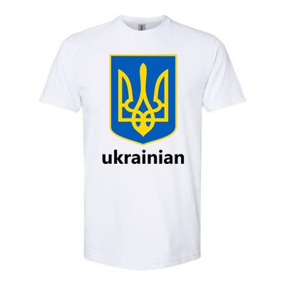 I Stand With Ukraine USA Support Ukrainian Pride Trident Softstyle CVC T-Shirt