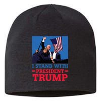 I Stand With President Trump After The Shooting At His Rally Sustainable Beanie