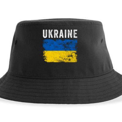 I Stand With Ukraine Flag Sustainable Bucket Hat