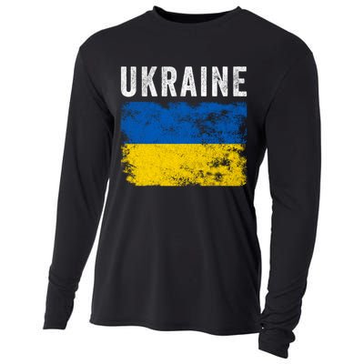 I Stand With Ukraine Flag Cooling Performance Long Sleeve Crew