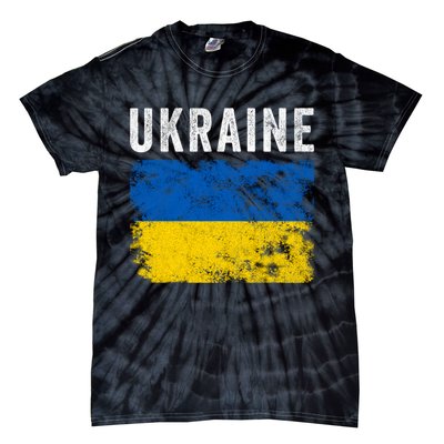 I Stand With Ukraine Flag Tie-Dye T-Shirt