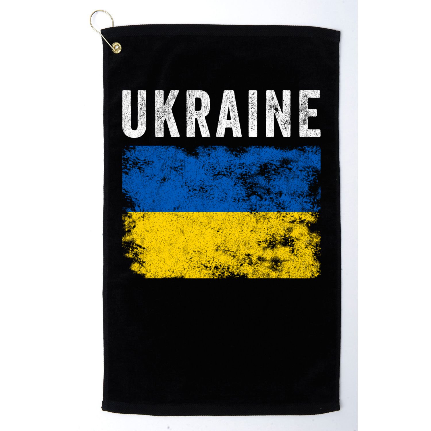 I Stand With Ukraine Flag Golf Towel