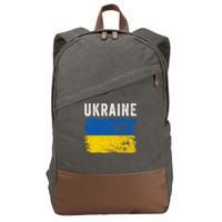 I Stand With Ukraine Flag Cotton Canvas Backpack