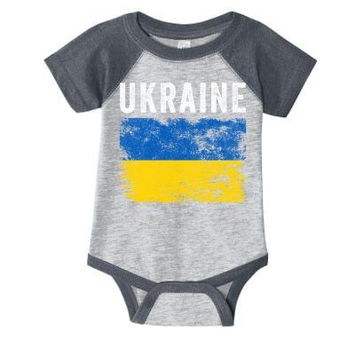 I Stand With Ukraine Flag Infant Baby Jersey Bodysuit