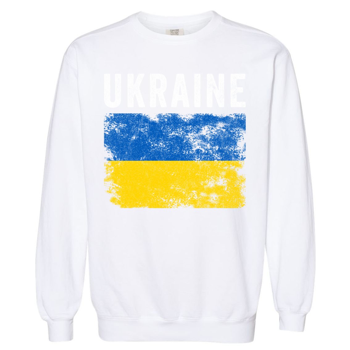 I Stand With Ukraine Flag Garment-Dyed Sweatshirt
