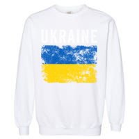 I Stand With Ukraine Flag Garment-Dyed Sweatshirt