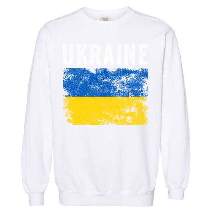 I Stand With Ukraine Flag Garment-Dyed Sweatshirt