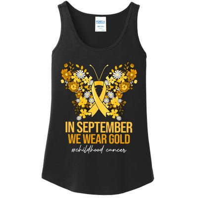 In September We Wear Gold Childhood Cancer Ladies Essential Tank