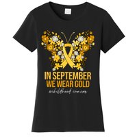 In September We Wear Gold Childhood Cancer Women's T-Shirt