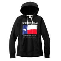 I Stand With Texas Flag Usa State Of Texas Women's Fleece Hoodie