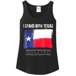 I Stand With Texas Flag Usa State Of Texas Ladies Essential Tank