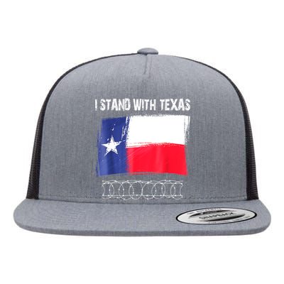 I Stand With Texas Flag Usa State Of Texas Flat Bill Trucker Hat