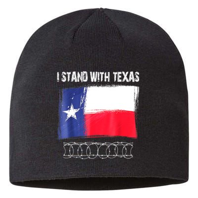 I Stand With Texas Flag Usa State Of Texas Sustainable Beanie