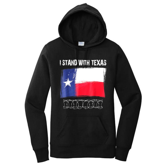 I Stand With Texas Flag Usa State Of Texas Women's Pullover Hoodie