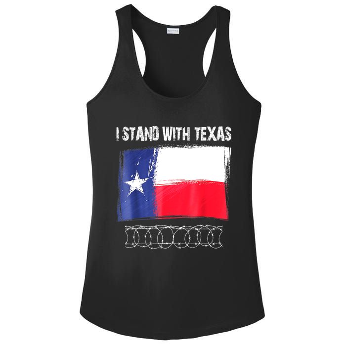 I Stand With Texas Flag Usa State Of Texas Ladies PosiCharge Competitor Racerback Tank