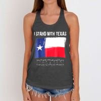 I Stand With Texas Flag Usa State Of Texas Women's Knotted Racerback Tank