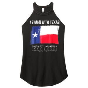 I Stand With Texas Flag Usa State Of Texas Women's Perfect Tri Rocker Tank