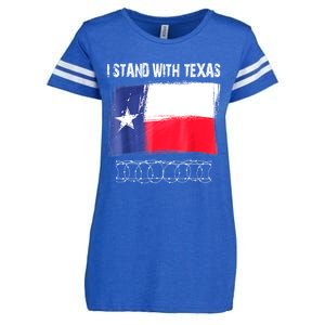 I Stand With Texas Flag Usa State Of Texas Enza Ladies Jersey Football T-Shirt