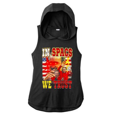 In Spags We Trust Coach Football Fan Ladies PosiCharge Tri-Blend Wicking Draft Hoodie Tank