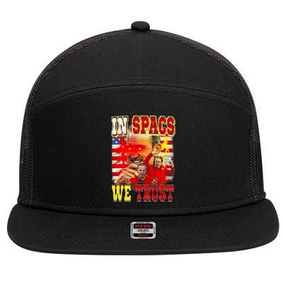 In Spags We Trust Coach Football Fan 7 Panel Mesh Trucker Snapback Hat