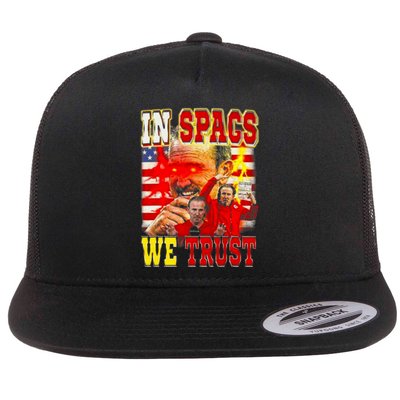 In Spags We Trust Coach Football Fan Flat Bill Trucker Hat