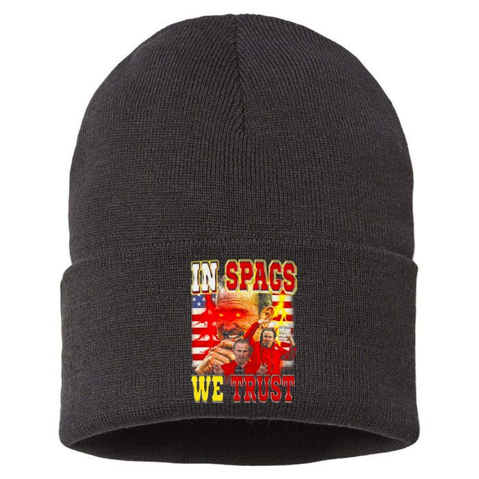 In Spags We Trust Coach Football Fan Sustainable Knit Beanie