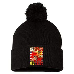 In Spags We Trust Coach Football Fan Pom Pom 12in Knit Beanie