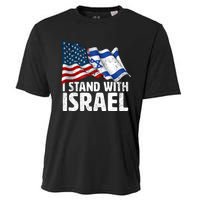 I Stand With Israel Usa American Flag W/ Israel Flag Cooling Performance Crew T-Shirt