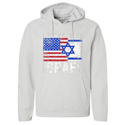 I Stand With Israel Performance Fleece Hoodie