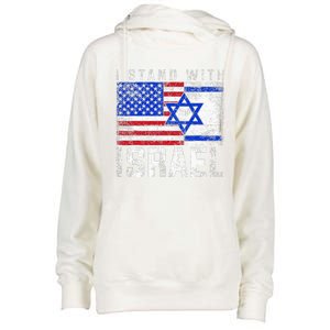 I Stand With Israel Womens Funnel Neck Pullover Hood