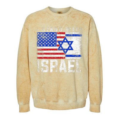 I Stand With Israel Colorblast Crewneck Sweatshirt