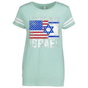 I Stand With Israel Enza Ladies Jersey Football T-Shirt