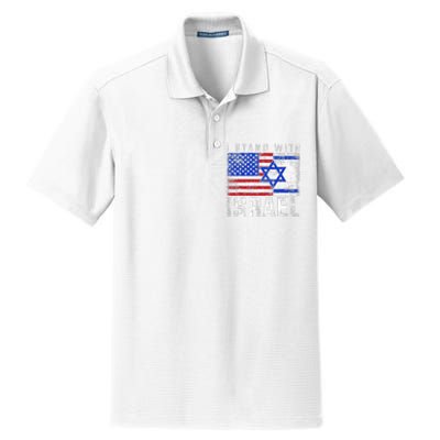 I Stand With Israel Dry Zone Grid Polo