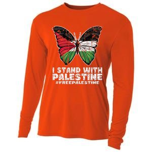 I Stand With Palestine For Their Freedom Free Palestine Cooling Performance Long Sleeve Crew