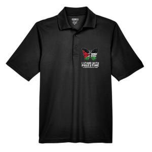 I Stand With Palestine For Their Freedom Free Palestine Men's Origin Performance Pique Polo