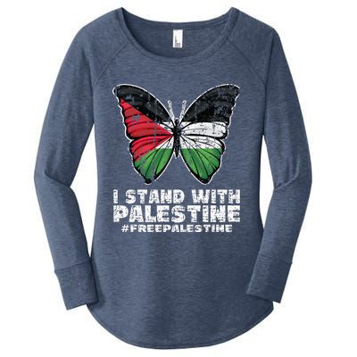 I Stand With Palestine For Their Freedom Free Palestine Women's Perfect Tri Tunic Long Sleeve Shirt