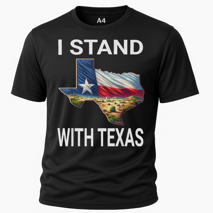 I Stand With Texas I Support Texas Cooling Performance Crew T-Shirt