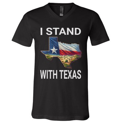 I Stand With Texas I Support Texas V-Neck T-Shirt