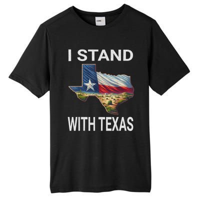 I Stand With Texas I Support Texas Tall Fusion ChromaSoft Performance T-Shirt